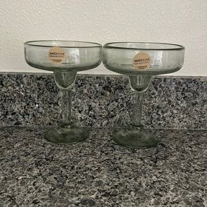 2 margarita glasses, never used